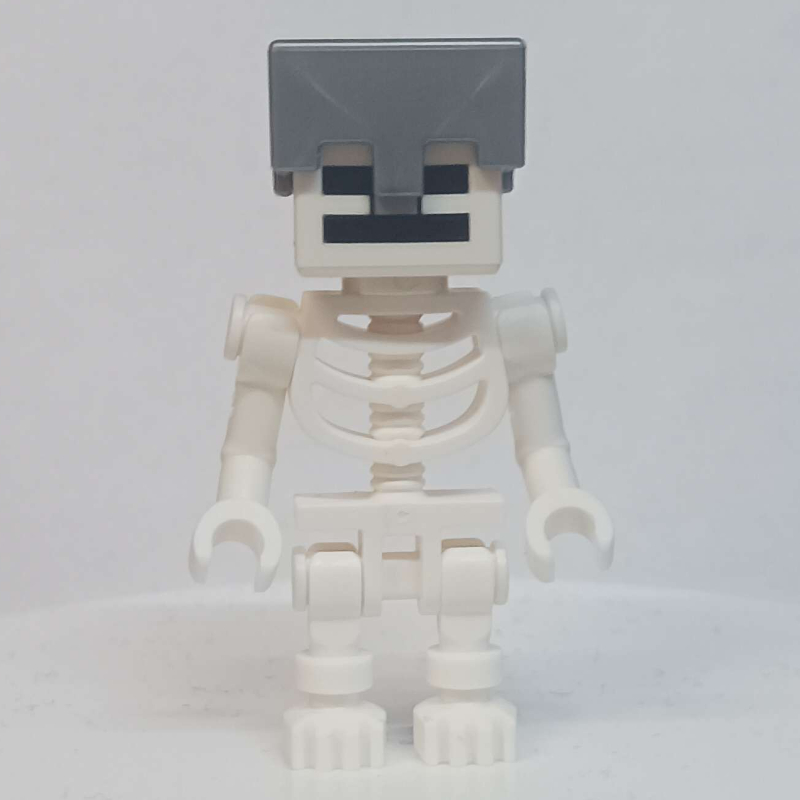 Squelette, crâne carré, casque argent (78132 torse) (Skeleton, Square Skull, Silver Helmet (78132 Torso))