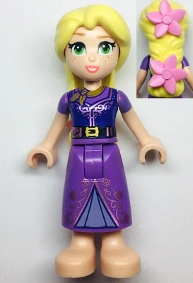 Rapunzel - fleurs roses dans les cheveux (Rapunzel - Pink Flowers in Hair)