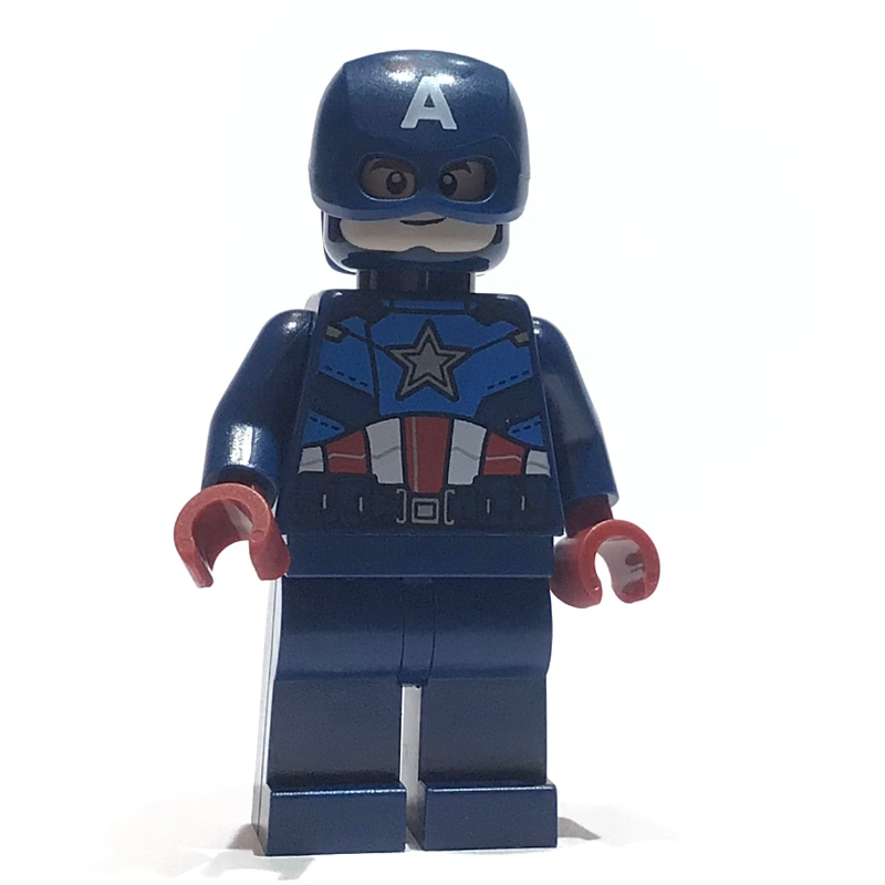 Captain America avec tenue bleu foncé, casque (Captain America with Dark Blue Suit, Helmet)