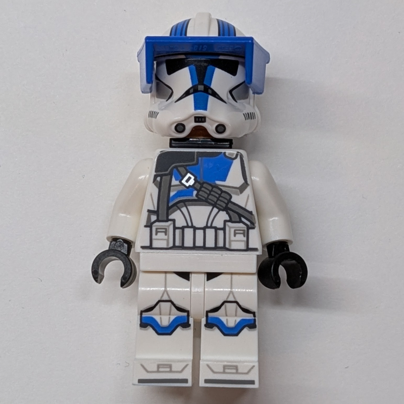 Clone heavy trooper, 501st legion, bras blancs, visière bleue (Clone Heavy Trooper, 501st Legion, White Arms, Blue Visor)