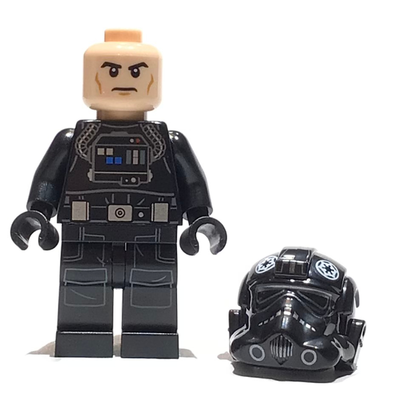 Pilote cravate, jambes imprimées, bouche fermée (TIE Pilot, Printed Legs, Closed Mouth)