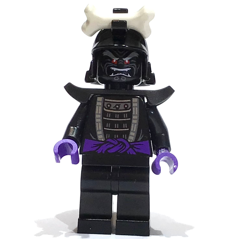 Seigneur Garmadon avec torse simple, ceinture ceinture violette (Lord Garmadon with Single Torso, Purple Sash Belt)