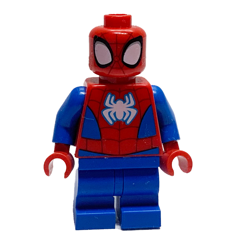 Spider-Man (spidey), jambes moyennes, motif blanc imprimé araignée (Spider-Man (Spidey), Medium Legs, White Spider Print)