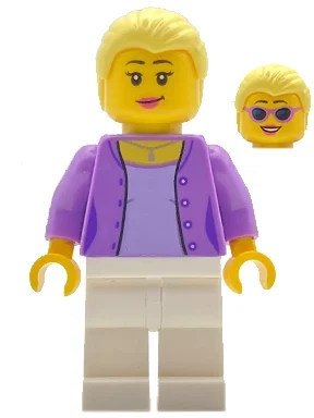 Torse de lavande moyenne, jambes blanches, cheveux jaune clair vif (Medium Lavender Torso, White Legs, Bright Light Yellow Hair)
