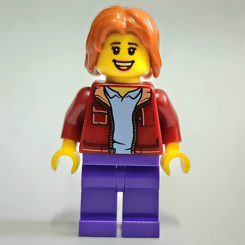 Torse rouge foncé, jambes pourpre foncé, cheveux orange foncé (Dark Red Torso, Dark Purple Legs, Dark Orange Hair)