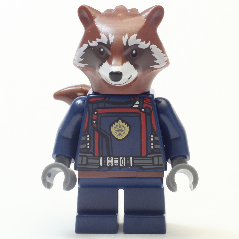 Rocket Raccoon, tenue bleu foncé, fourrure brun rougeâtre (Rocket Raccoon, Dark Blue Outfit, Reddish Brown Fur)