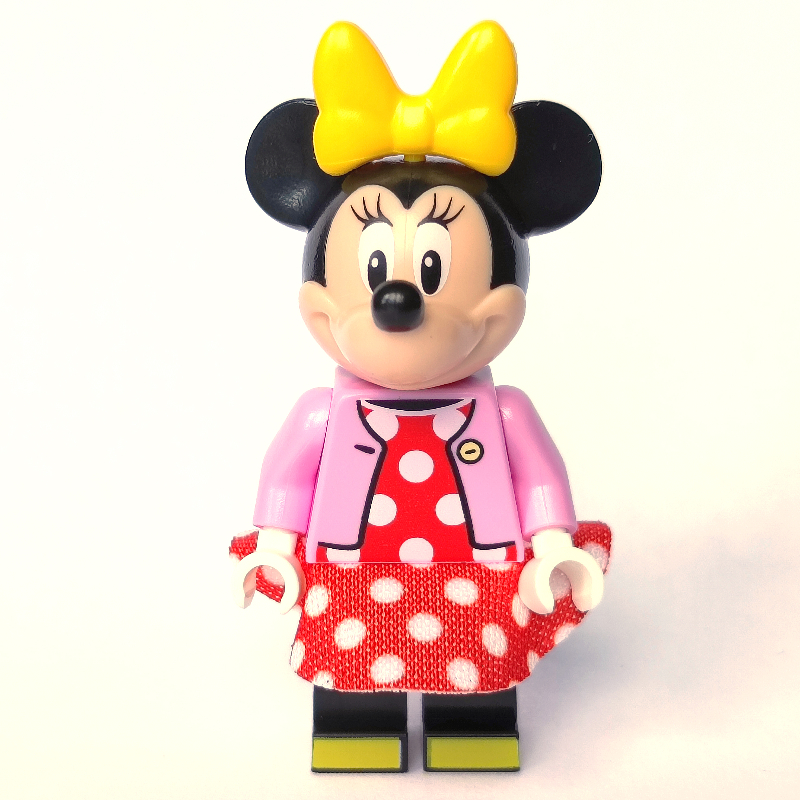 Minnie Mouse, veste rose vif, arc jaune (Minnie Mouse, Bright Pink Jacket, Yellow Bow)