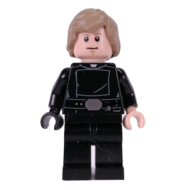Luke Skywalker, tenue de duel finale, cheveux beige foncés mi-longs (Luke Skywalker, Final Duel Outfit, Mid-Length Dark Tan Hair)