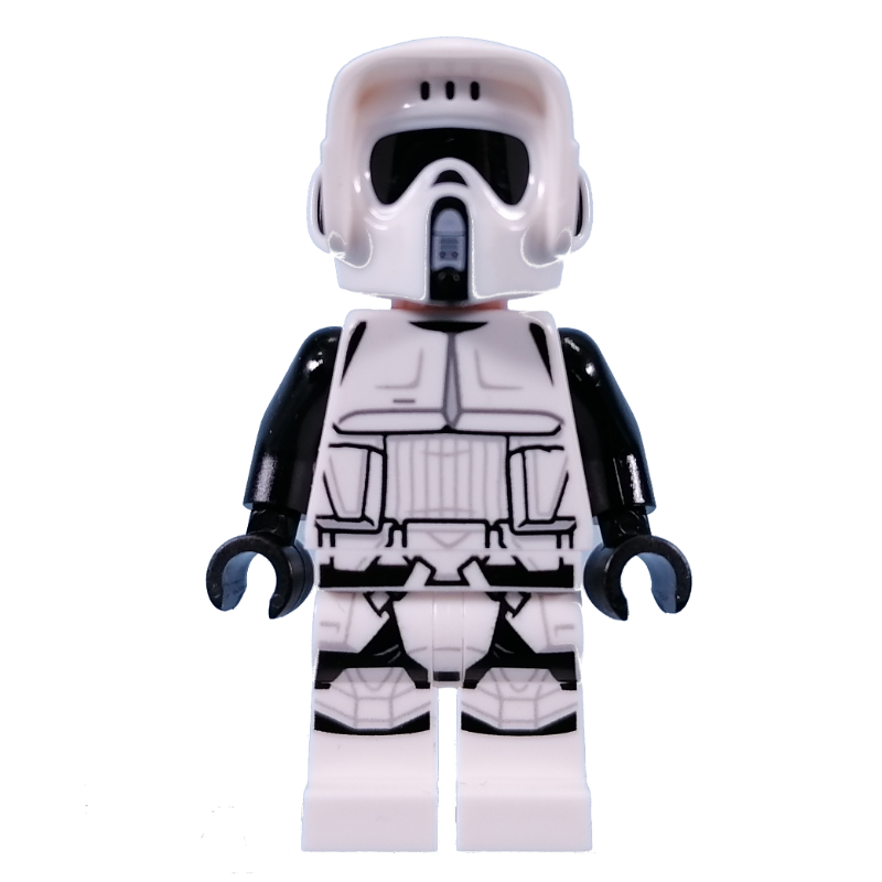 Scout trooper - tête de nougat clair, bras noirs (Scout Trooper - Light Nougat Head, Black Arms)