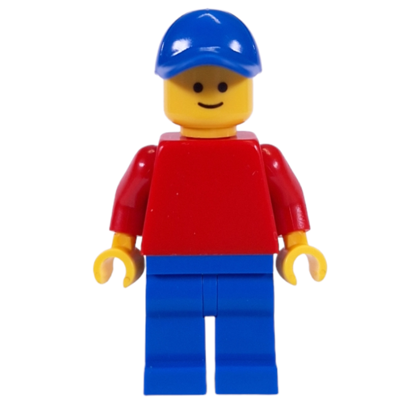 Torse rouge, jambes bleues, casquette bleue (Red Torso, Blue Legs, Blue Cap)