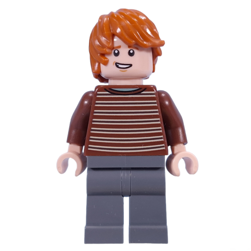 Ron Weasley, pull brun rougeâtre, jambes gris bleuté foncé (Ron Weasley, Reddish Brown Sweater, Dark Bluish Gray Legs)