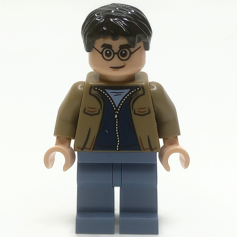 Harry Potter, veste beige foncé, jambes bleu sable (Harry Potter, Dark Tan Jacket, Sand Blue Legs)