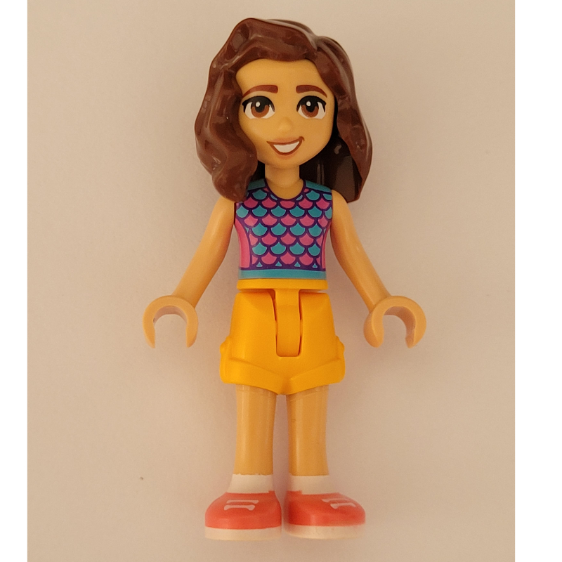 Luna - haut bleu clair, jupe orange clair vif (Luna - Bright Light Blue Top, Bright Light Orange Skirt)