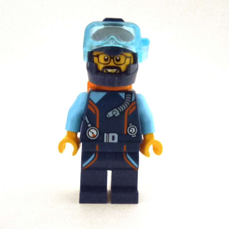 Ocean Explorer plongeur, stevegoesnorth, combinaison et casque bleu foncé, barbe et lunettes (Ocean Explorer Diver, STEVEGOESNORTH, Dark Blue Wetsuit and Helmet, Beard and Glasses)