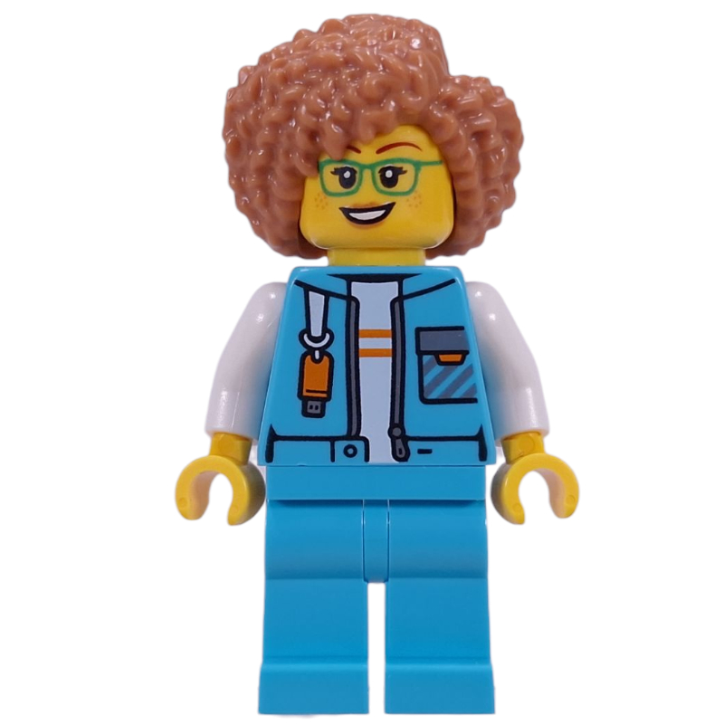 Explorateur arctique, tenue azur moyen, cheveux nougat moyen (Arctic Explorer, Medium Azure Suit, Medium Nougat Hair)