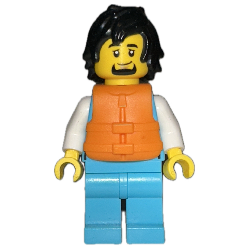 Océan explorer, tenue azur moyen, gilet de sauvetage orange (Ocean Explorer, Medium Azure Suit, Orange Life Vest)