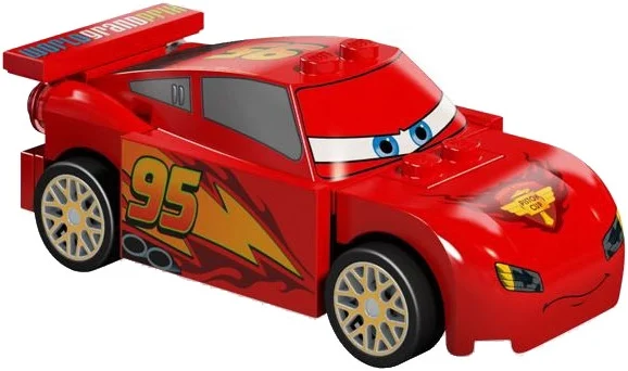 Foudre mcqueen, grand prix du monde, roues blanches (rouge 3034 & jaune 3023) (Lightning McQueen, World Grand Prix, White Wheels (Red 3034 & Yellow 3023))
