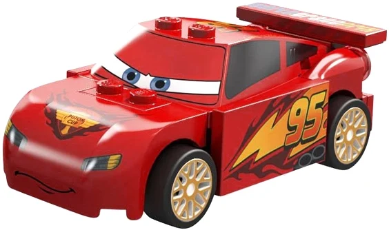 Flash McQueen, grand prix du monde, roues blanches (rouge 3034 & vert 3023) (Lightning McQueen, World Grand Prix, White Wheels (Red 3034 & Green 3023))