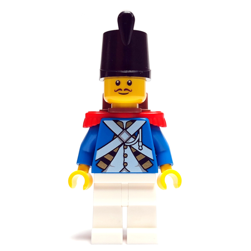 Soldat (bluecoat) - sac à dos, épaulette rouge, moustache noire (Soldier (Bluecoat) - Backpack, Red Epaulette, Black Moustache)