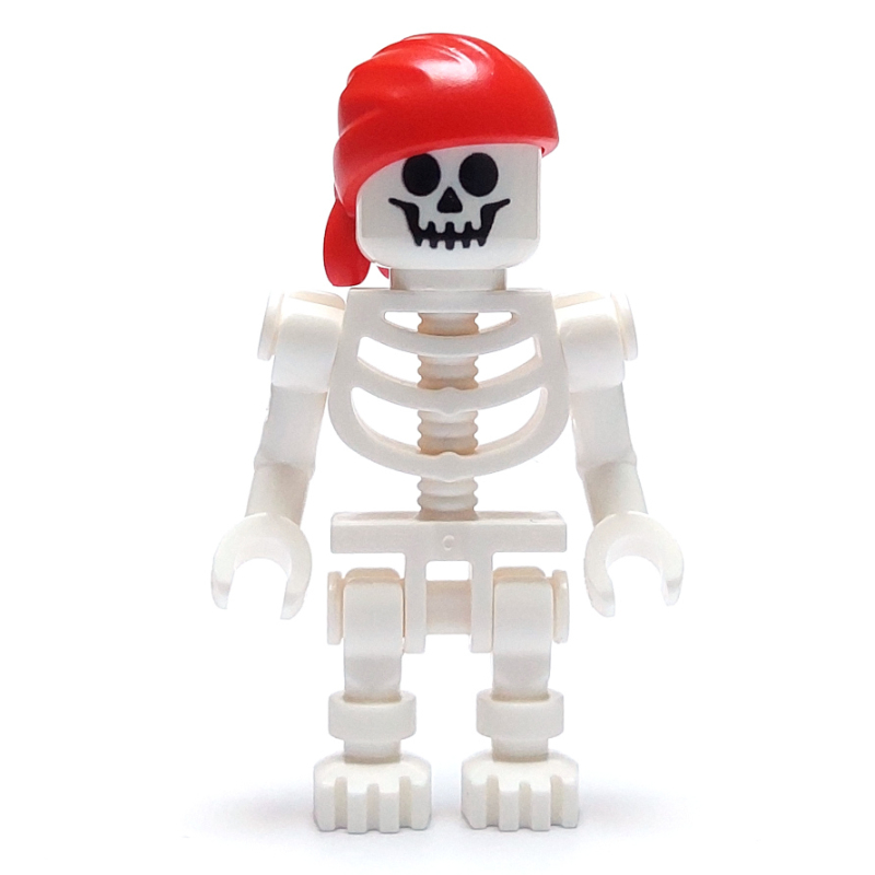 Squelette, visage standard, chapeau de bandana rouge, bras pliés (Skeleton, Standard Face, Red Bandana Hat, Bent Arms)
