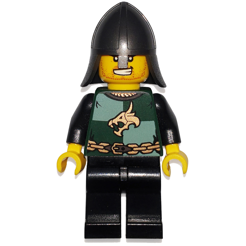 Chevalier dragon, vert foncé, perle casque gris foncé, en colère (Dragon Knight, Dark Green, Pearl Dark Gray Helmet, Angry)