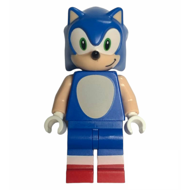 Sonic le hérisson, visage de nougat clair, yeux verts (Sonic the Hedgehog, Light Nougat Face, Green Eyes)