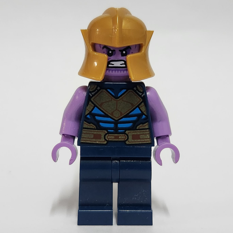 Thanos, tenue bleu foncé et dorée, casque doré (Thanos, Dark Blue and Gold Outfit, Gold Helmet)