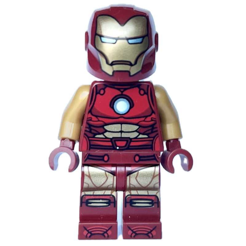 Iron Man, bras or nacré, réacteur à arc rond, casque complet (Iron Man, Pearl Gold Arms, Round Arc Reactor, Full Helmet)