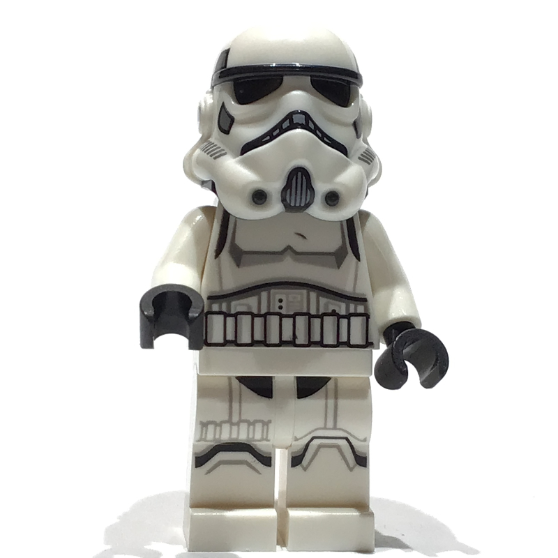 Stormtrooper, carrés noirs à l'arrière du casque, femme, tête nougat (Stormtrooper, Black Squares on Back of Helmet, Female, Nougat Head)