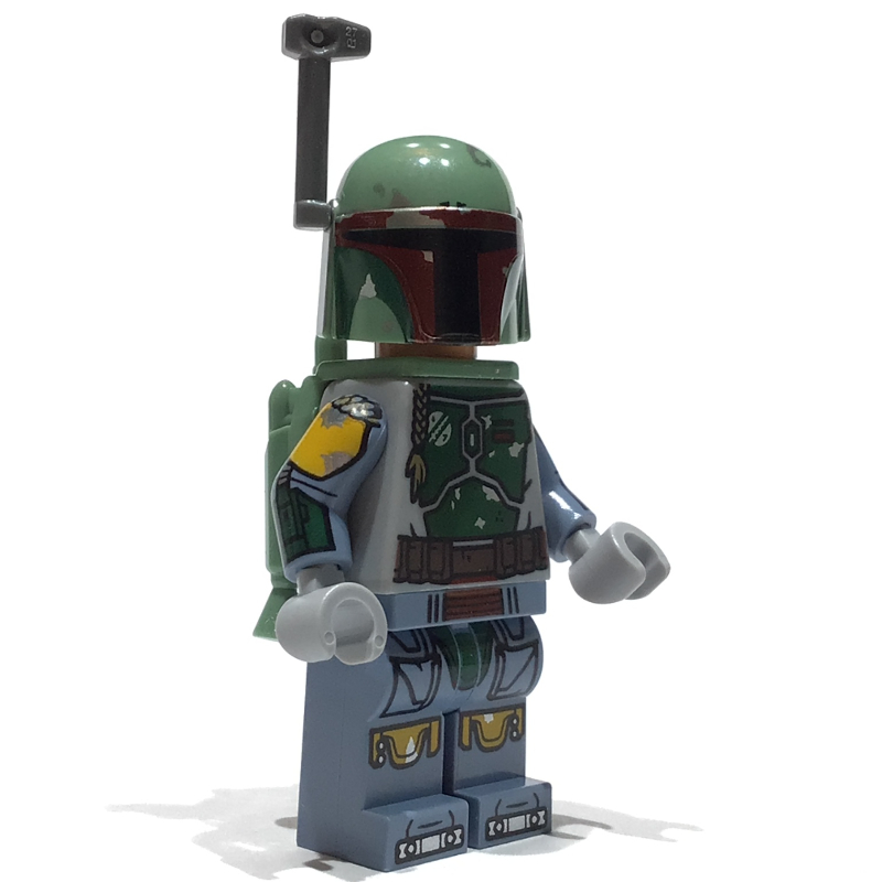 Boba Fett, casque, décolleté jetpack, bras imprimés, tête de nougat (Boba Fett, Helmet, Jetpack Neckwear, Printed Arms, Nougat Head)
