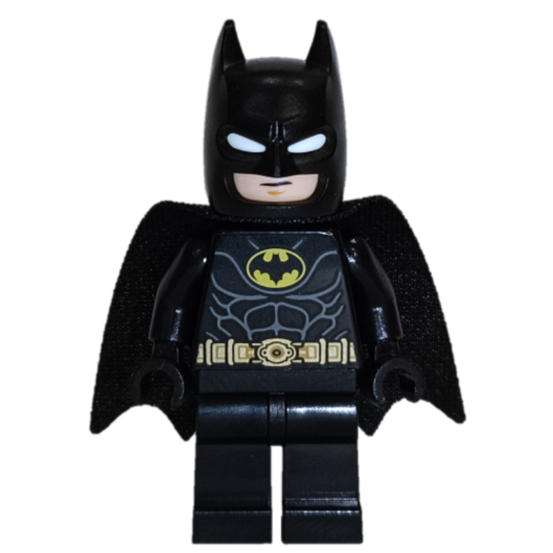 Batman, tenue noire, cape et cagoule noires, logo Batman jaune, yeux blancs (37157 cape) (Batman, Black Suit, Black Cape and Cowl, Yellow Batman Logo, White Eyes (37157 Cape))
