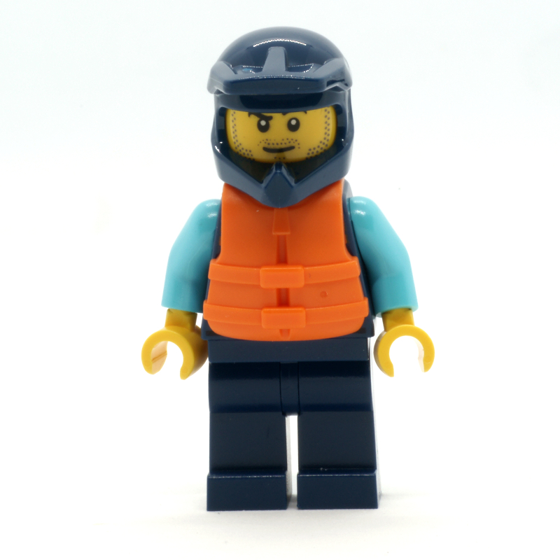 Océan explorateur, homme, combinaison de plongée bleu foncé et casque, veste vivante (Ocean Explorer, Man, Dark Blue Wetsuit and Helmet, Live Jacket)