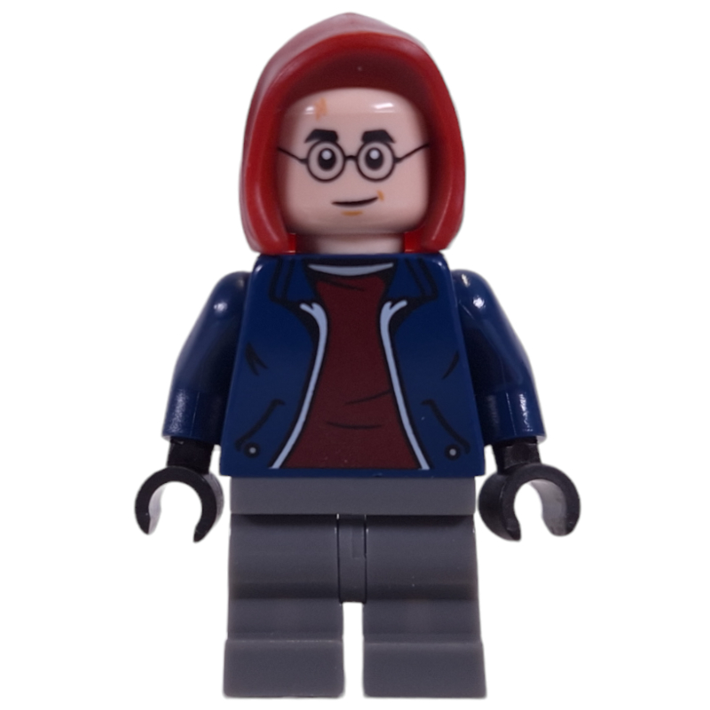 Harry Potter, veste bleu foncé, sweat à capuche rouge foncé (Harry Potter, Dark Blue Jacket, Dark Red Hoodie)
