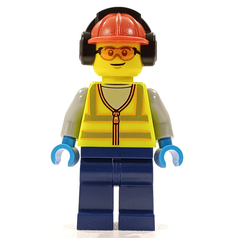 Agent au sol, gilet de sécurité jaune vibrant, protecteurs de l'oreille (Ground Crew, Vibrant Yellow Safety Vest, Ear Defenders)