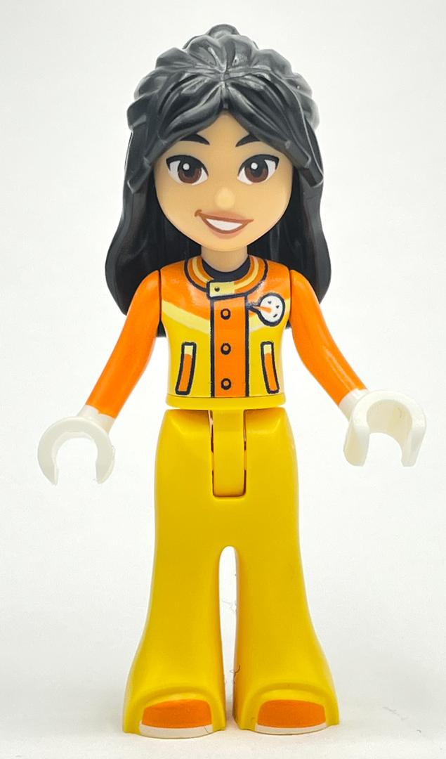 Liann - combinaison de ski orange/jaune (Liann - Orange/Yellow Ski Suit)