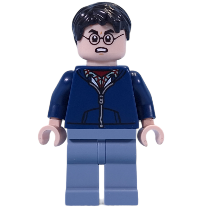 Harry Potter, veste bleu foncé, jambes bleu sable (Harry Potter, Dark Blue Jacket, Sand Blue Legs)