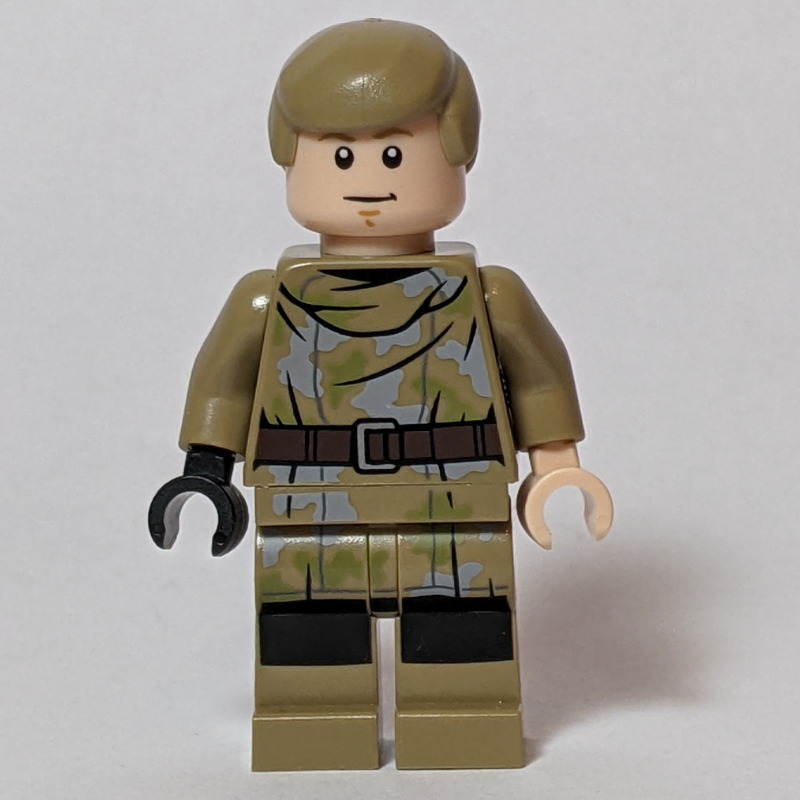 Luke Skywalker - tenue de beige foncé, cheveux beige foncé (Luke Skywalker - Dark Tan Endor Outfit, Dark Tan Hair)