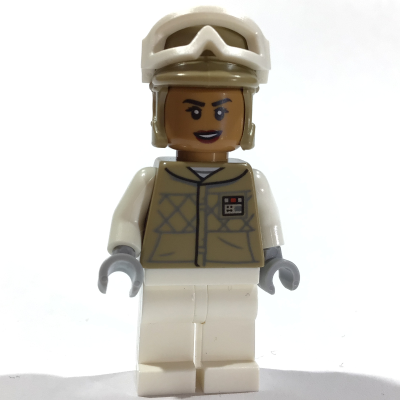 Soldat rebelle dans l'uniforme de hoth, chapeau de beige foncé, tête moyenne de nougat (Rebel Trooper in Hoth Uniform, Dark Tan Hat, Medium Nougat Head)