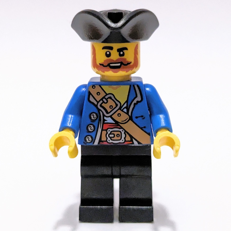 Pirate - veste bleue, jambes noires, tricorne noir (Pirate - Blue Jacket, Black Legs, Black Tricorne)