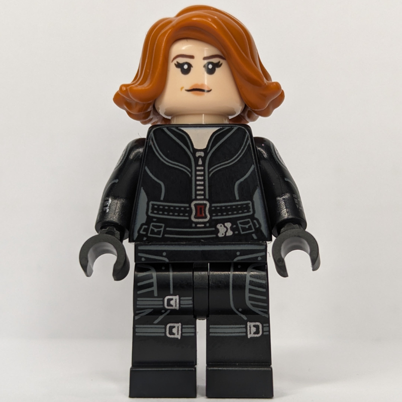Black Widow, combinaison noire, jambes imprimées (20877 cheveux) (Black Widow, Black Jumpsuit, Printed Legs (20877 Hair))