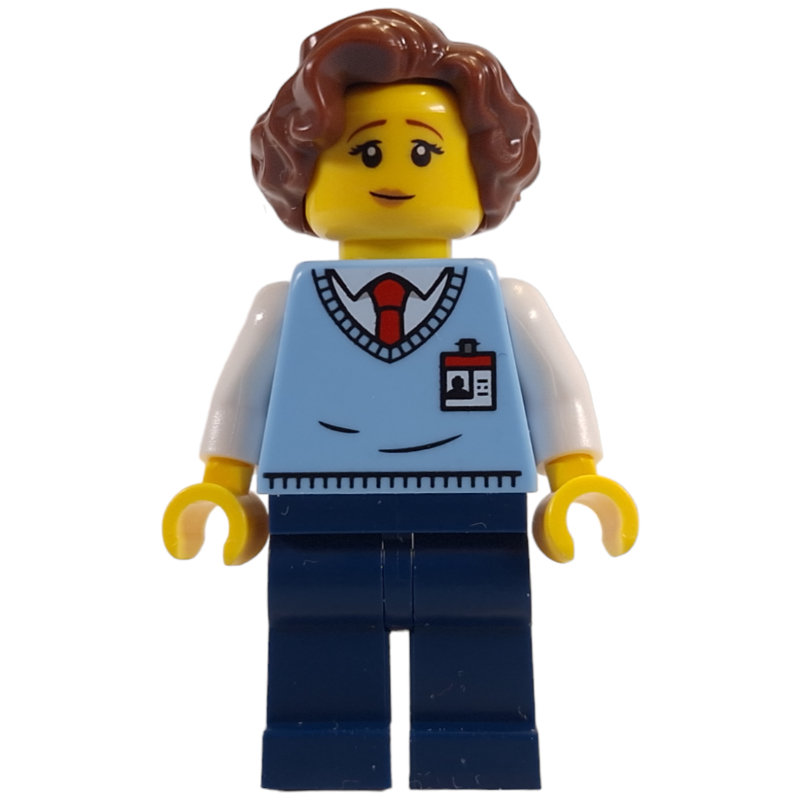 Employé du musée, cheveux brun rougeâtre (Museum Employee, Reddish Brown Hair)
