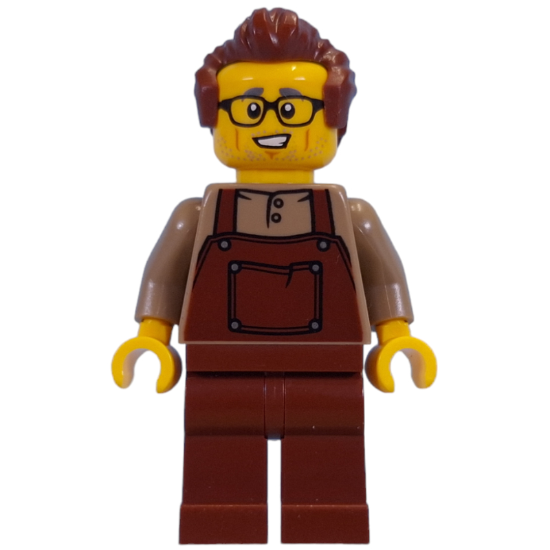 Torse brun foncé, brun rougeâtre dans l'ensemble, cheveux brun rougeâtre (Dark Tan Torso, Reddish Brown Overall, Reddish Brown Hair)