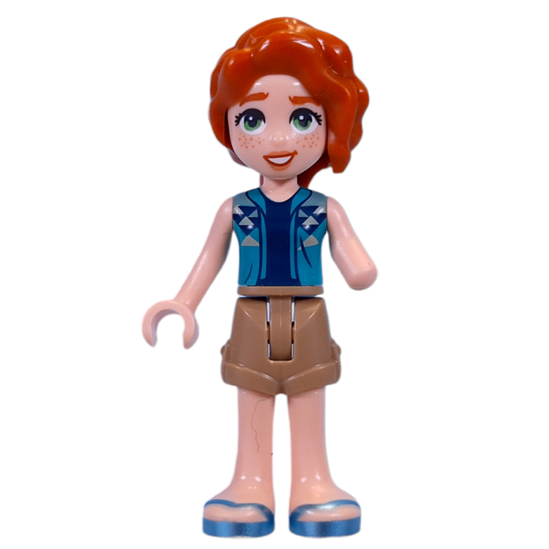 Autumn — haut turquoise foncé, short beige foncé (Autumn - Dark Turquoise Top, Dark Tan Shorts)
