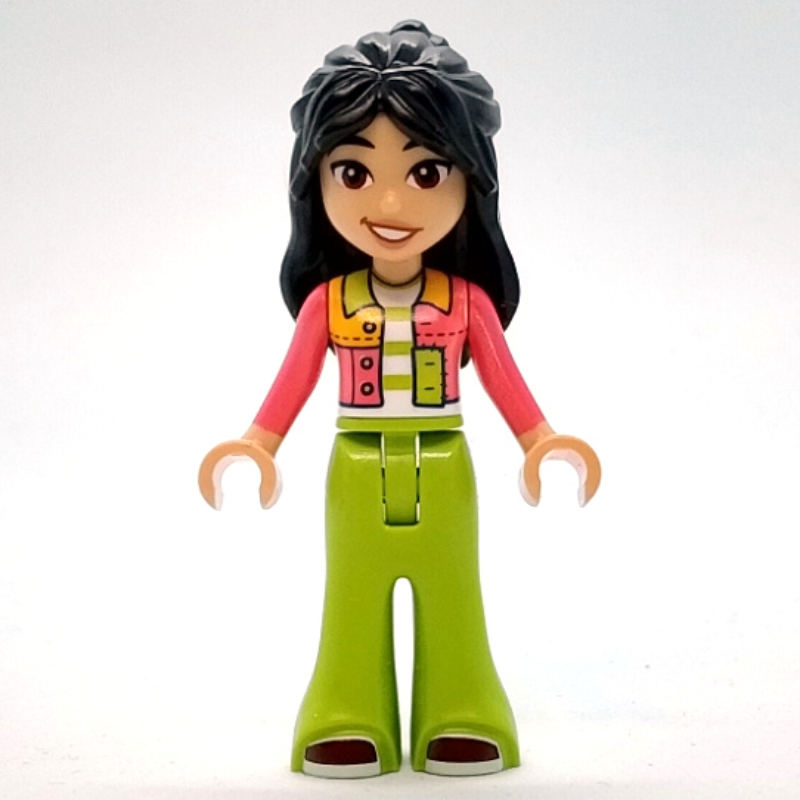 Liann — chemise vert citron et corail, pantalon vert citron (Liann - Lime and Coral Shirt, Lime Pants)