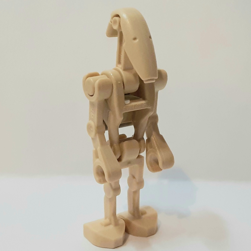 Droïde de combat, deux bras pliés, attache gris bleuté clair (Battle Droid, Two Bent Arms, Light Bluish Grey Clip)