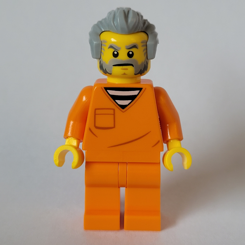 Bandit, tenue orange, cheveux gris bleuté clair (Criminal, Orange Suit, Light Bluish Grey Hair)