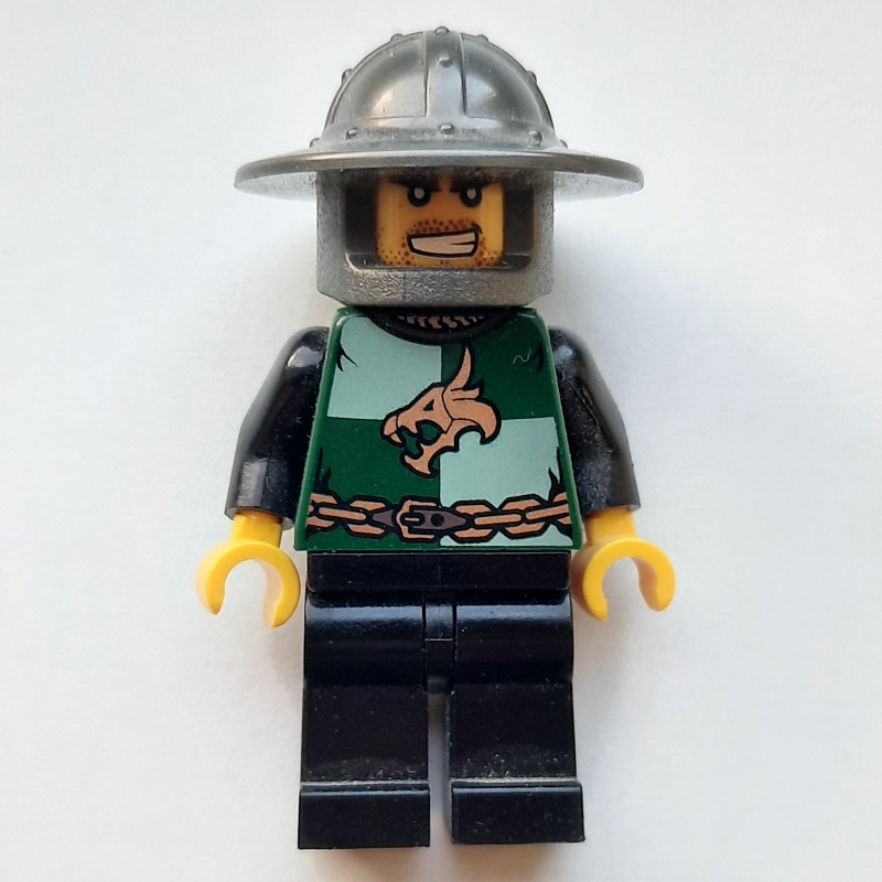 Chevalier du Dragon, vert foncé, casque à grand bord, en colère (perle titane) (Dragon Knight, Dark Green, Wide Brim Helmet, Angry (Pearl Titanium))