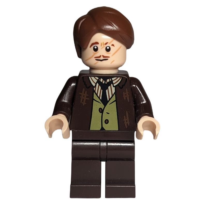 Remus Lupin, costume déchiré brun foncé (jambes lisses) (Remus Lupin, Dark Brown Torn Suit (Plain Legs))