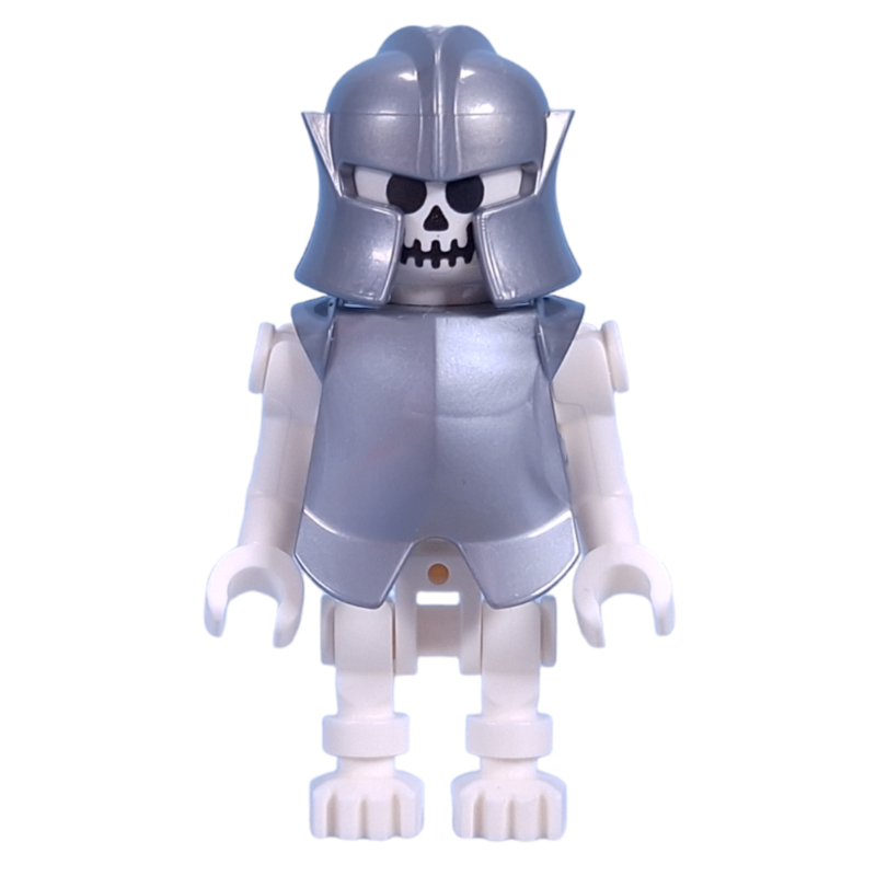 Squelette, visage classique, bras pliés, attaches à main verticaux, 78132 torse, armure (Skeleton, Standard Face, Bent Arms, Vertical Hand Clips, 78132 Torso, Armor)