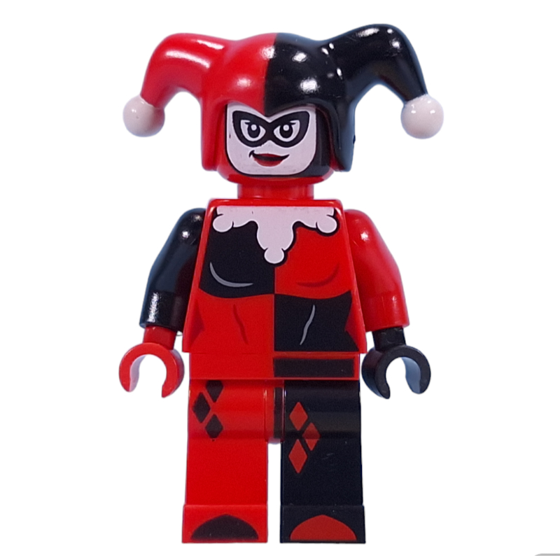 Harley Quinn dans la tenue de bouffon, tête rouge (Harley Quinn in Jester Outfit, Red Head)